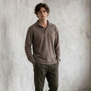 Zimmerli of Switzerland SWISS First Class Long Sleeve Polo XL Organic Cotton